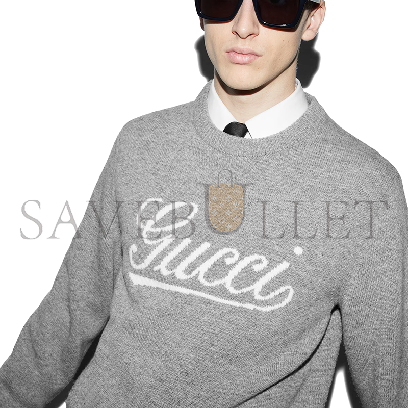 GUCCI WOOL SWEATER WITH GUCCI INTARSIA 795347